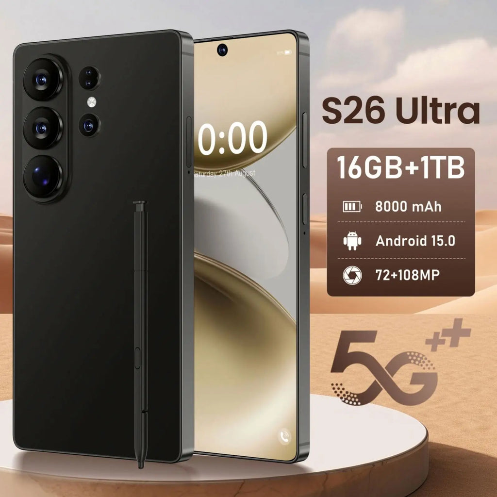 Original 2026 S26 S25 Ultra 5G Smartphone Waterproof 5G Global Mobile Phone with Ultimate Performance and Storage Capacity